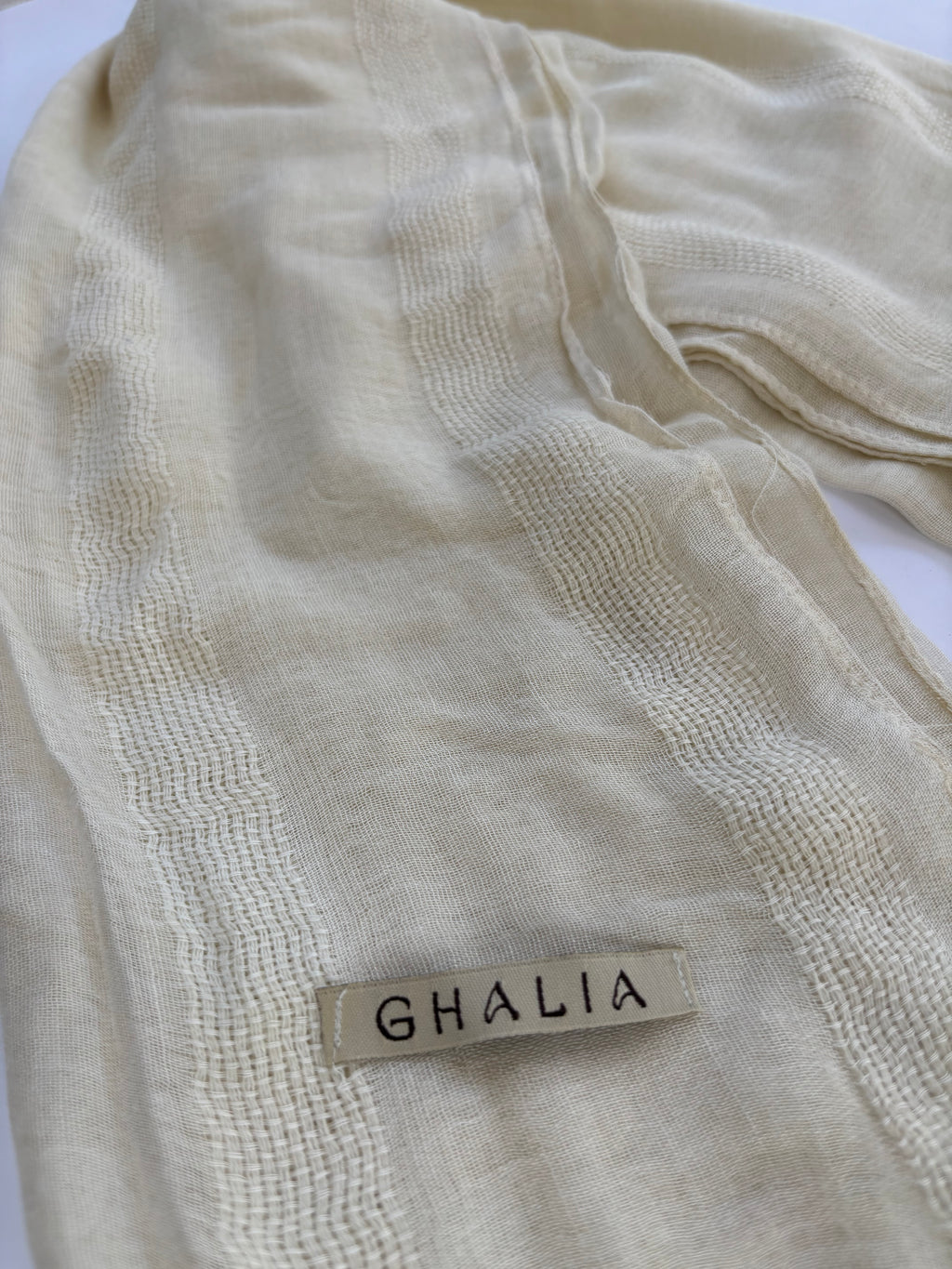 Creamy striped hijab