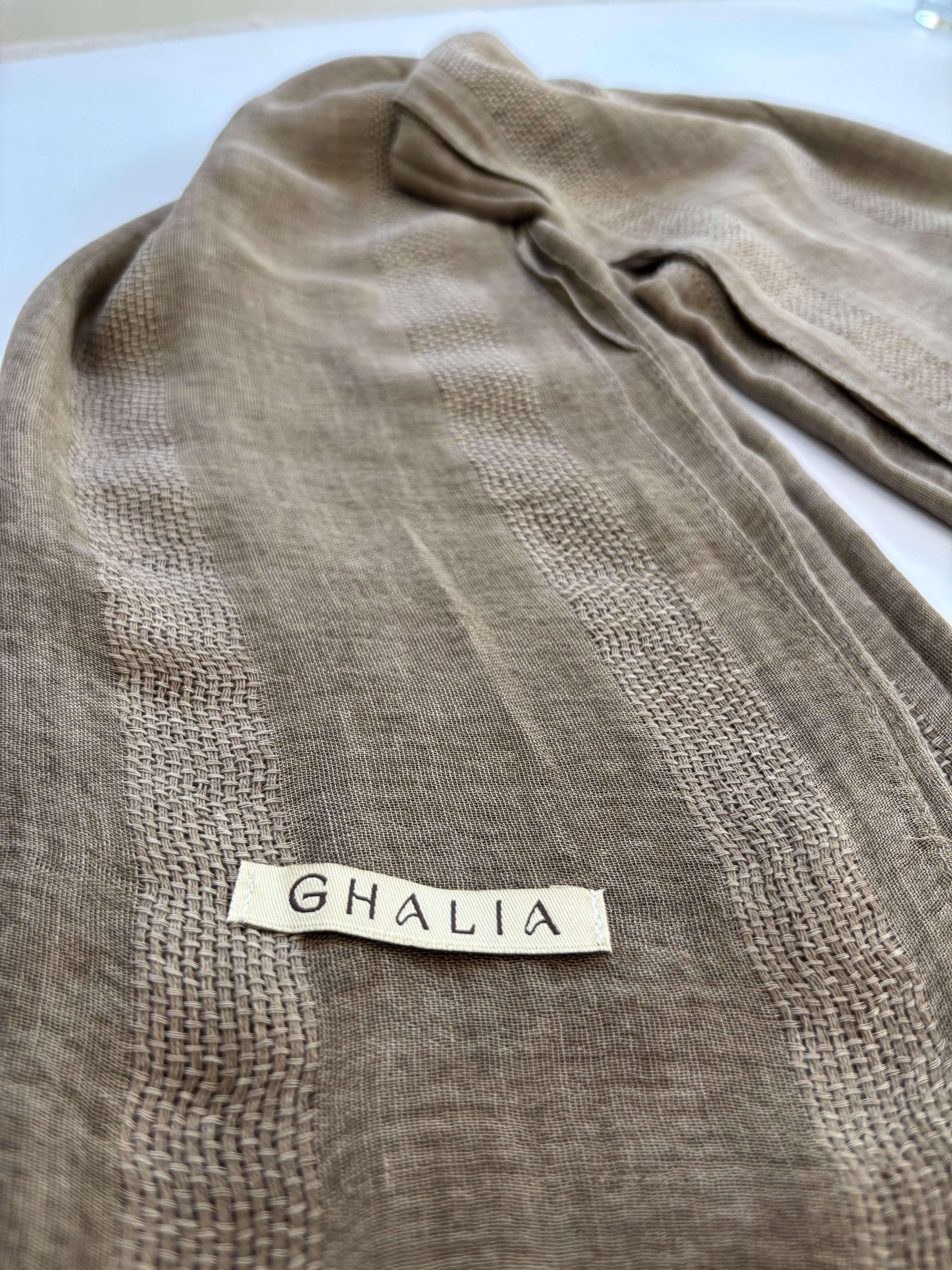 Mocha striped hijab
