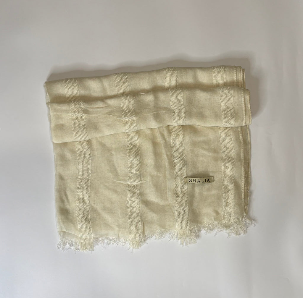 Creamy striped hijab