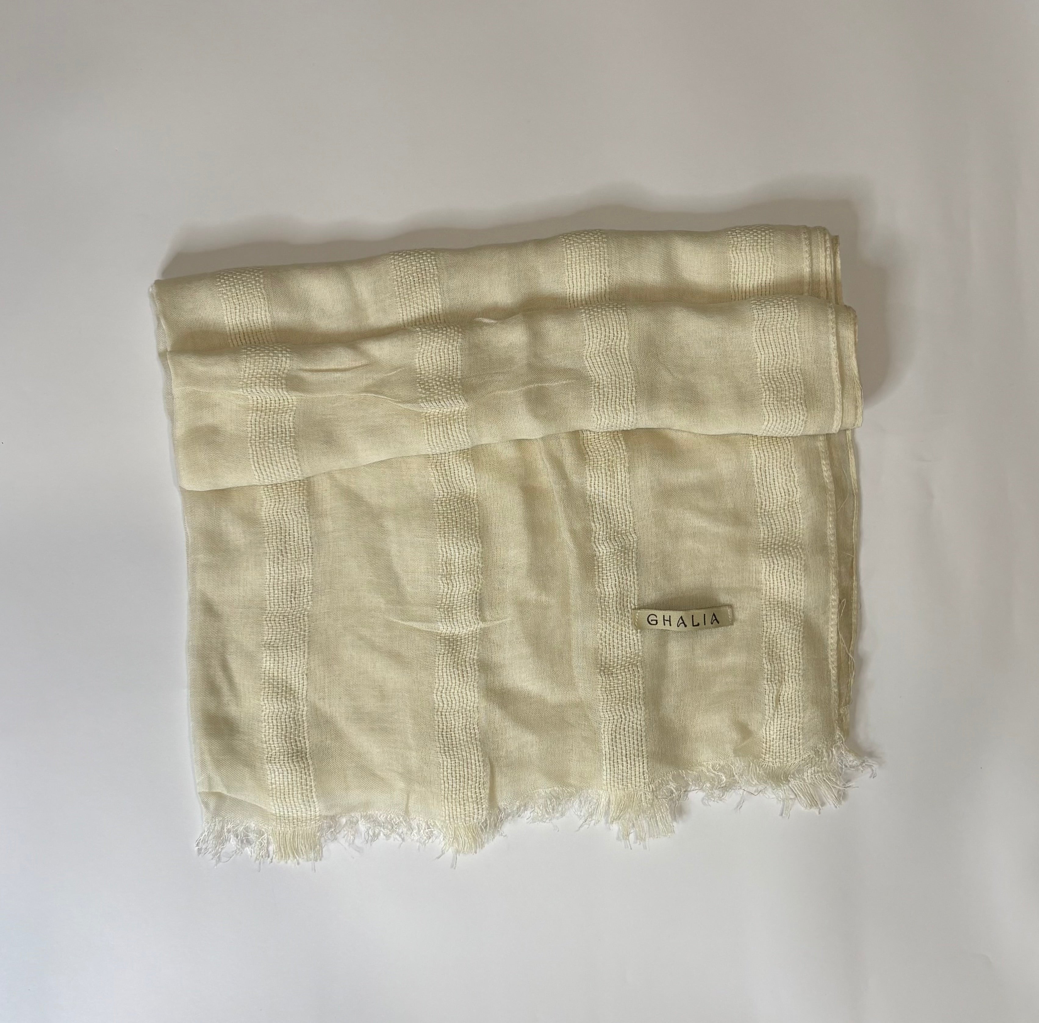 Creamy striped hijab