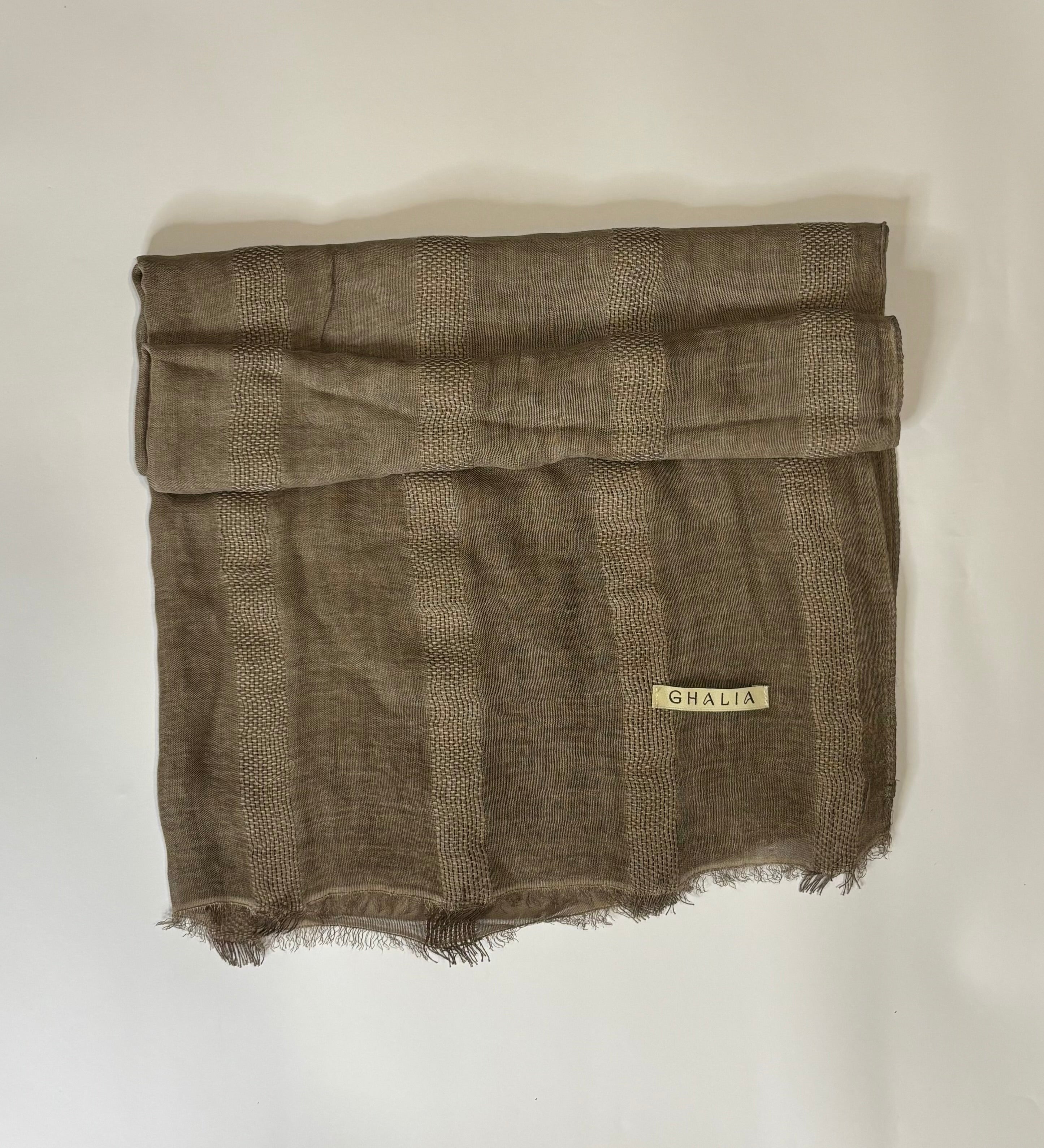 Mocha striped hijab