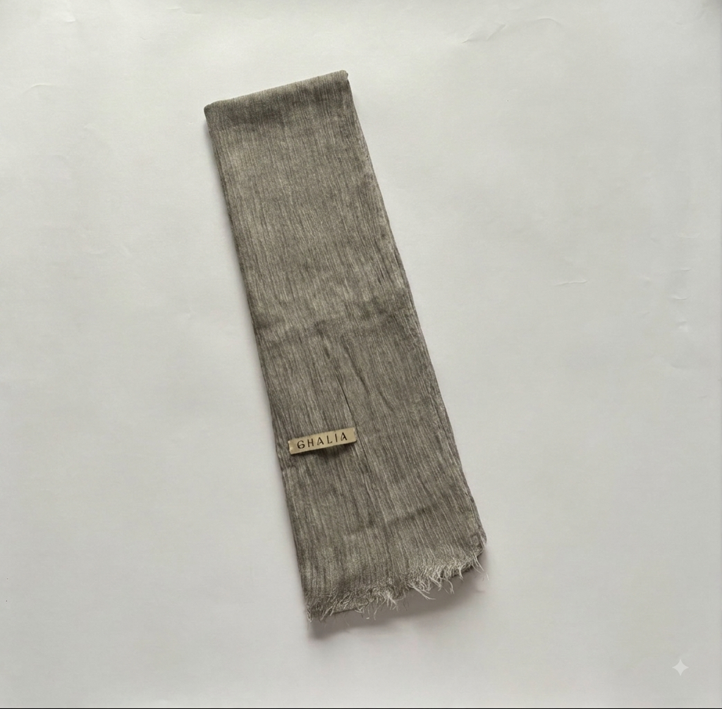Smokey Grey Kuwaiti cotton crinkle