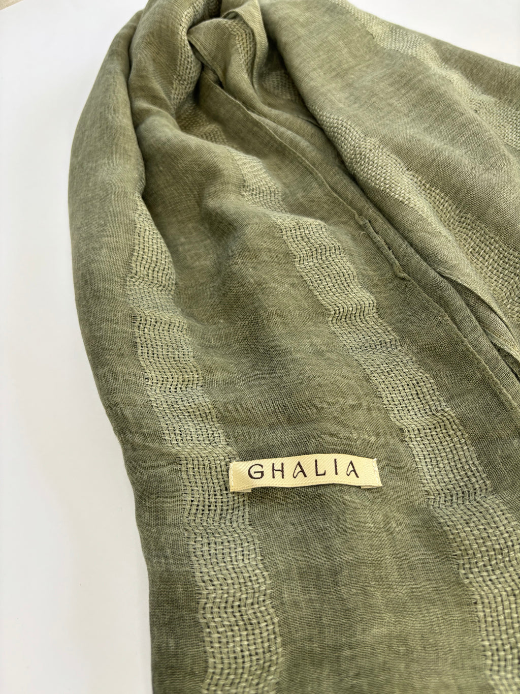 Olive striped hijab