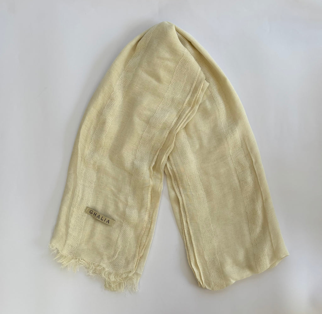 Creamy striped hijab