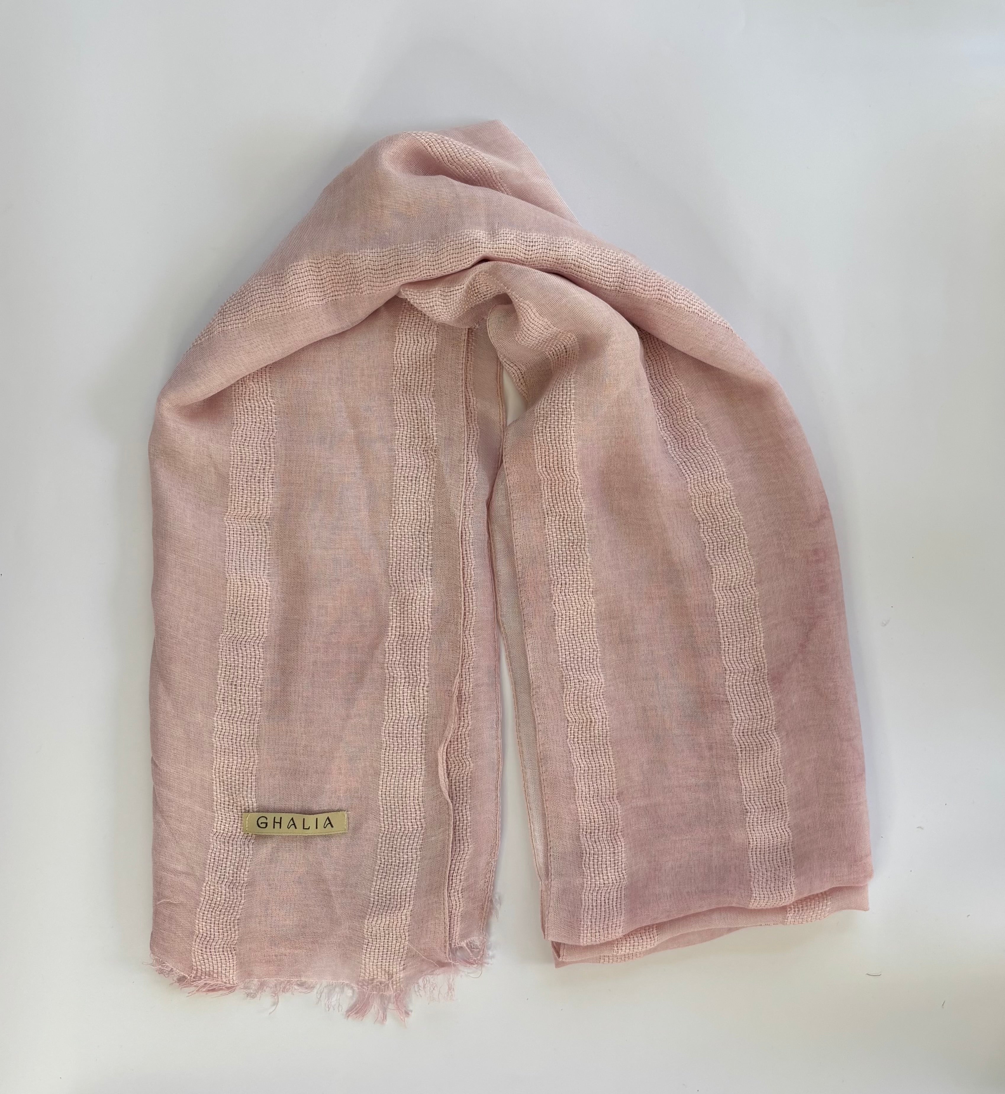 Baby pink striped hijab