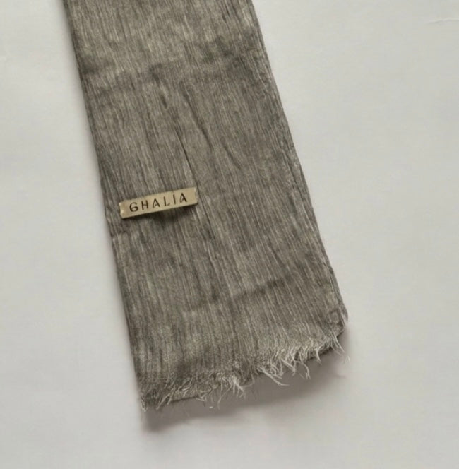 Smokey Grey Kuwaiti cotton crinkle