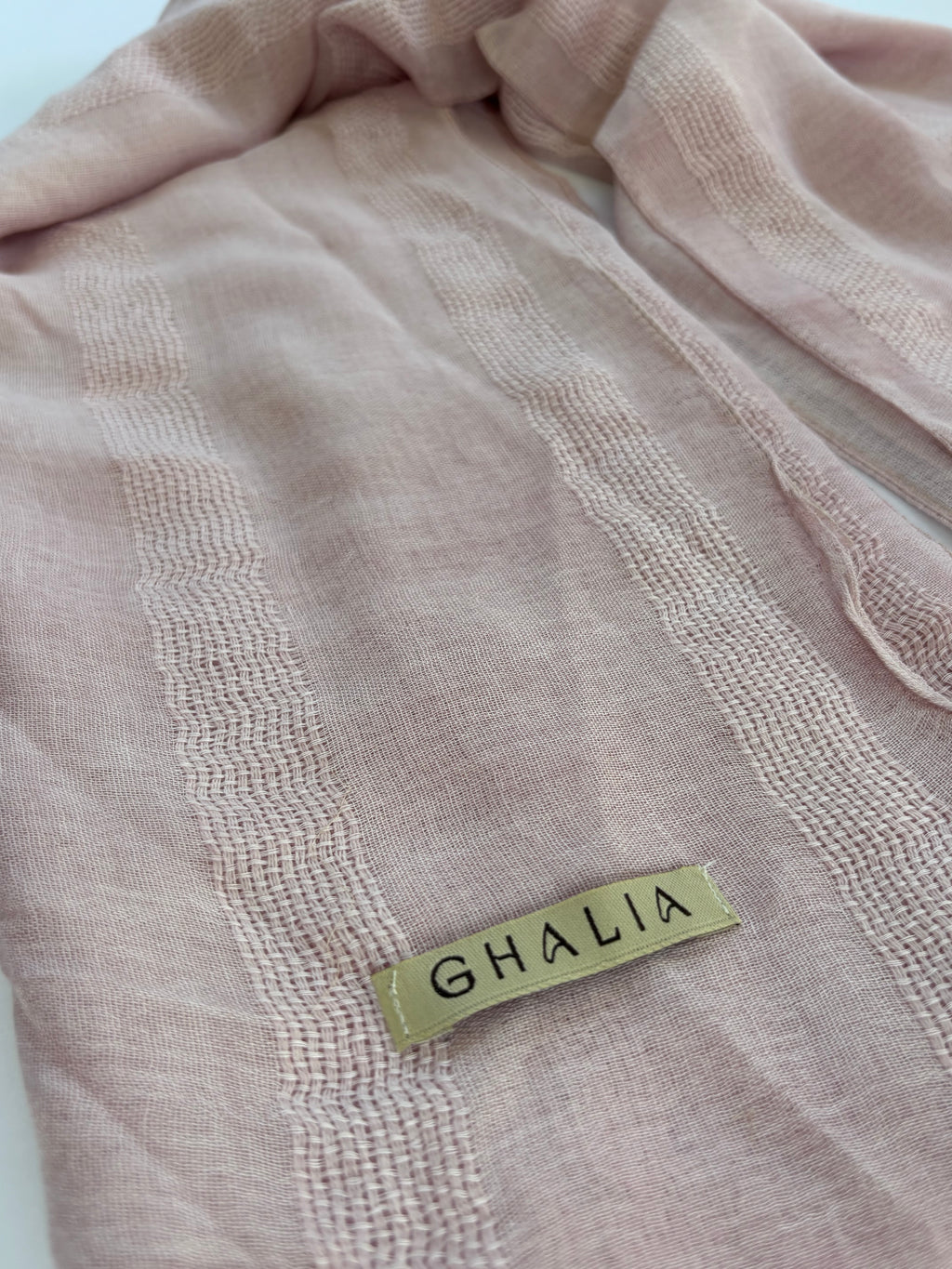 Baby pink striped hijab