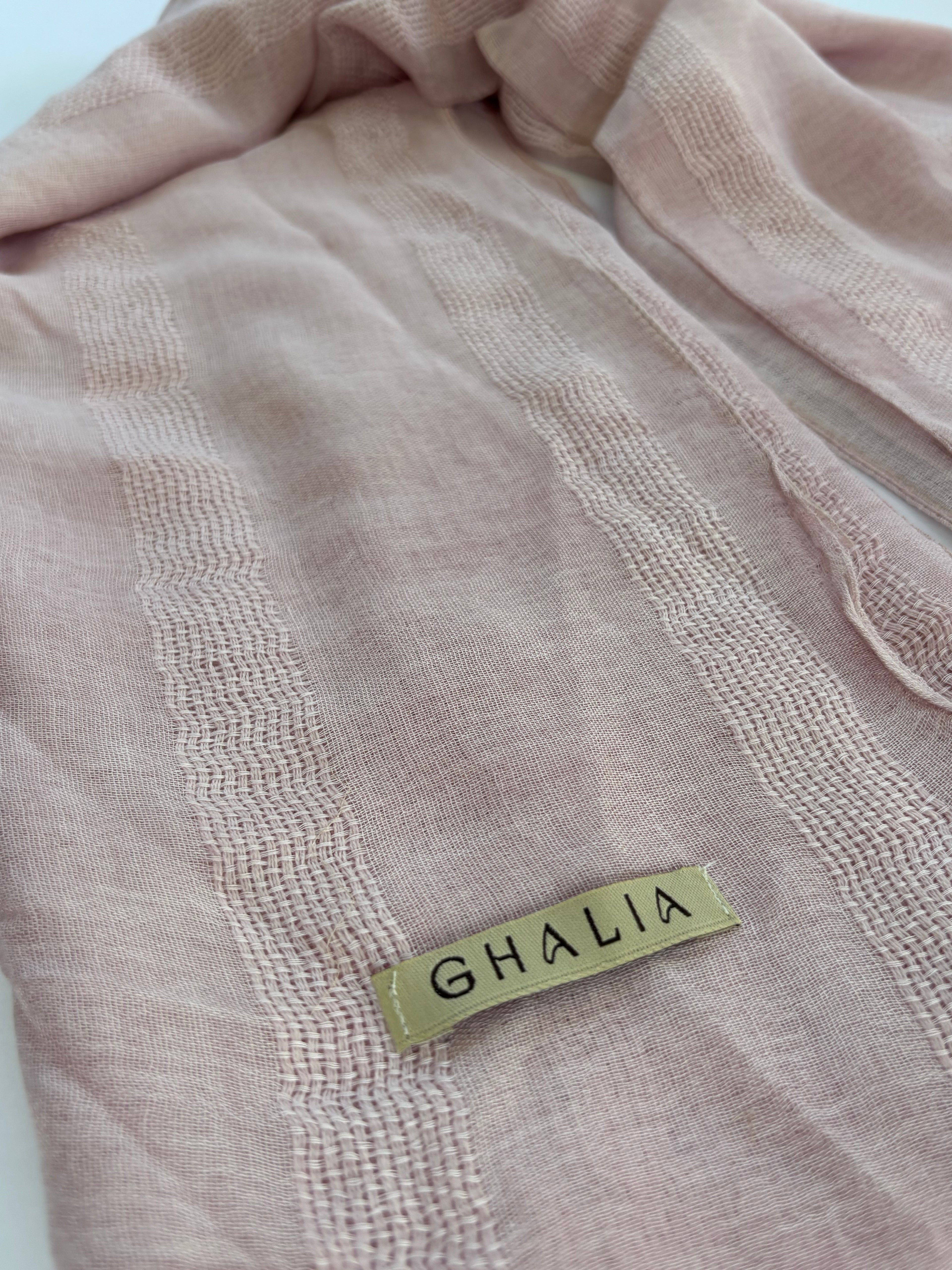 Baby pink striped hijab