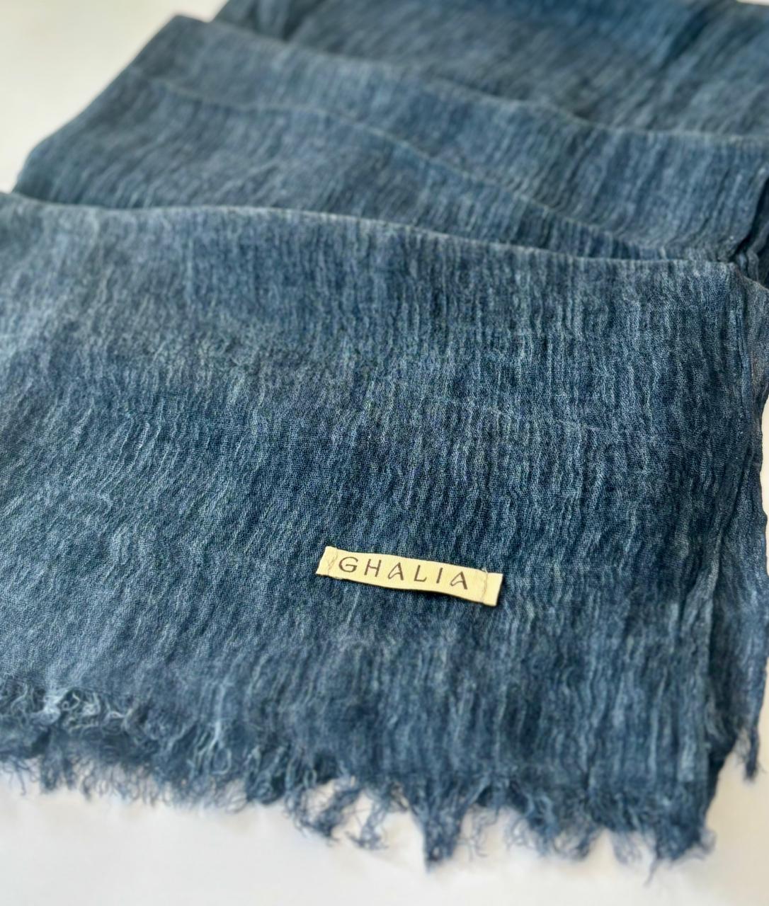 Navy Blue Kuwaiti cotton crinkle