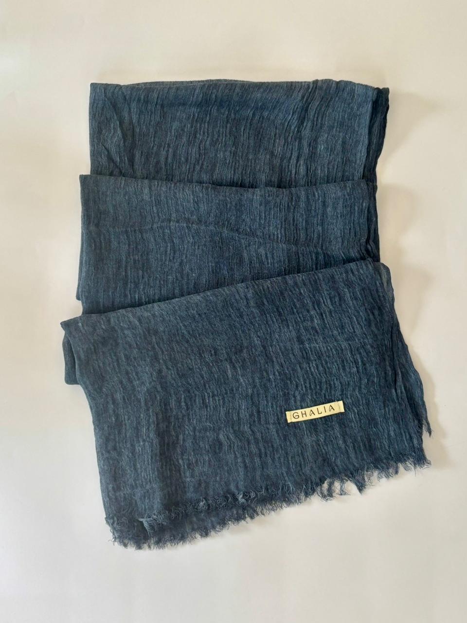 Navy Blue Kuwaiti cotton crinkle