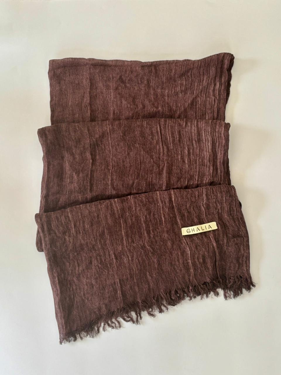 Maroon Kuwaiti cotton crinkle