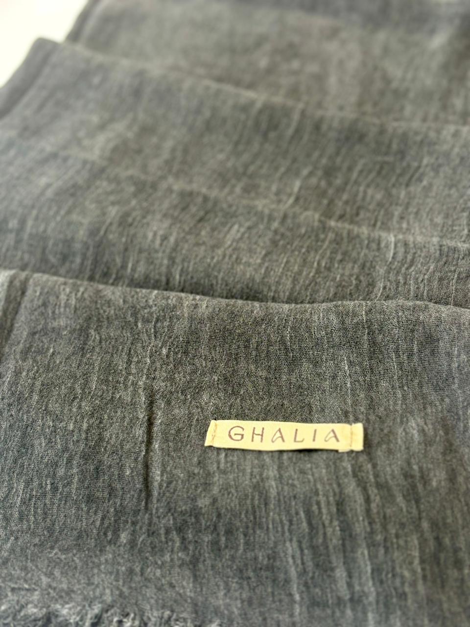 Black Kuwaiti cotton crinkle