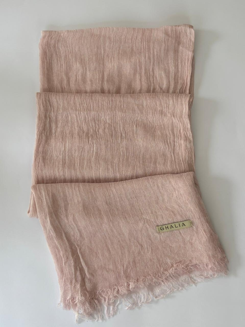 Baby Pink Kuwaiti Cotton crinkle
