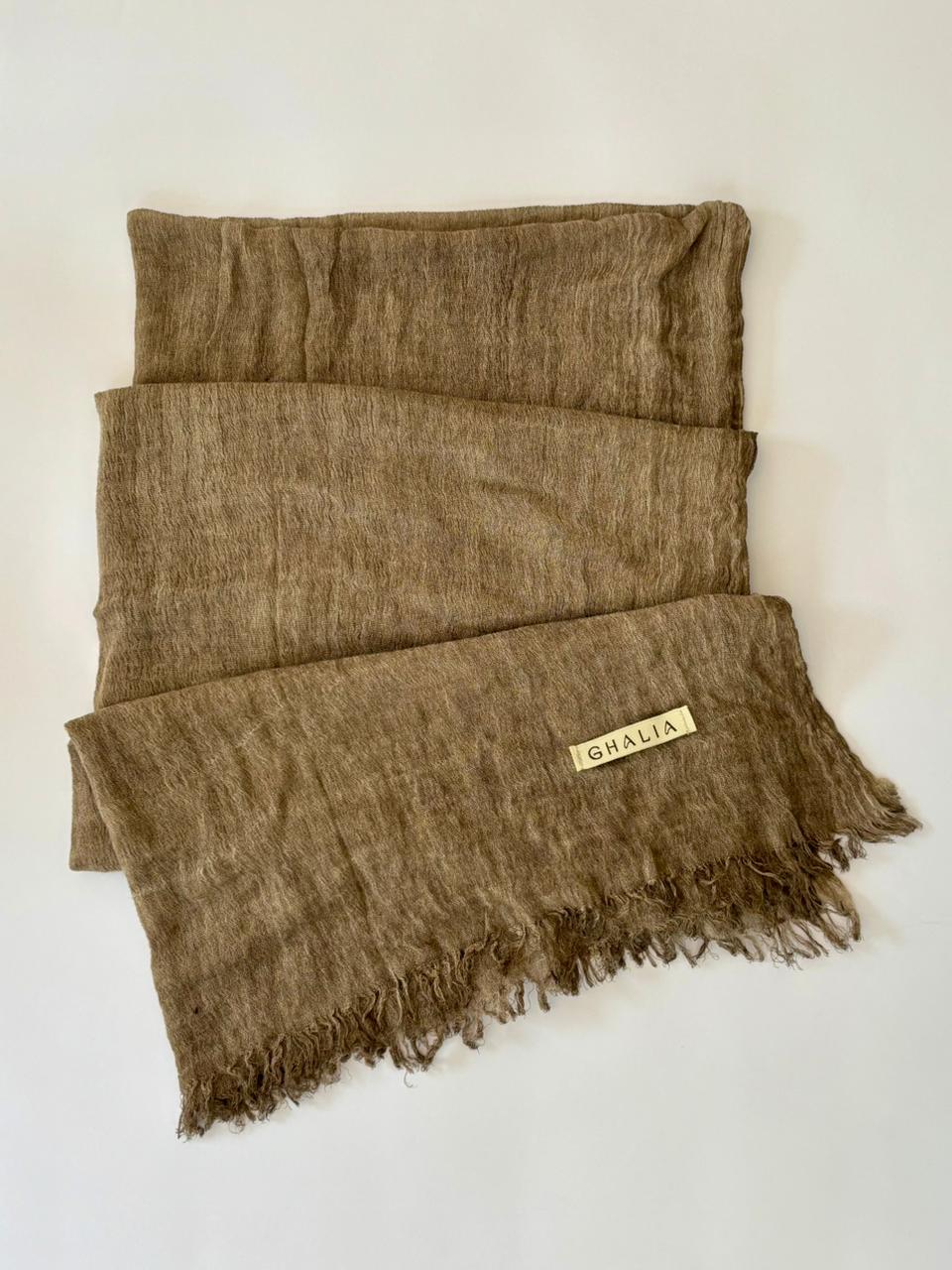 Mocha Kuwaiti Cotton Crinkle