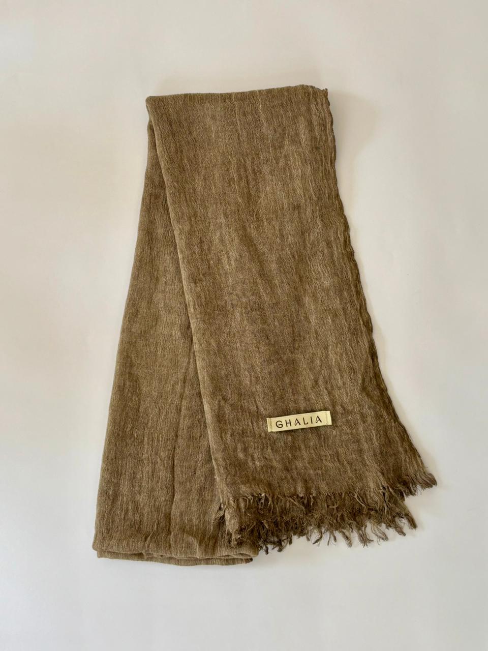 Mocha Kuwaiti Cotton Crinkle