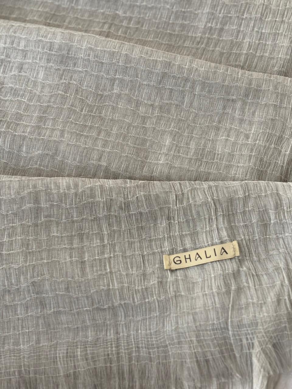 Light grey Premium square cotton crinkle