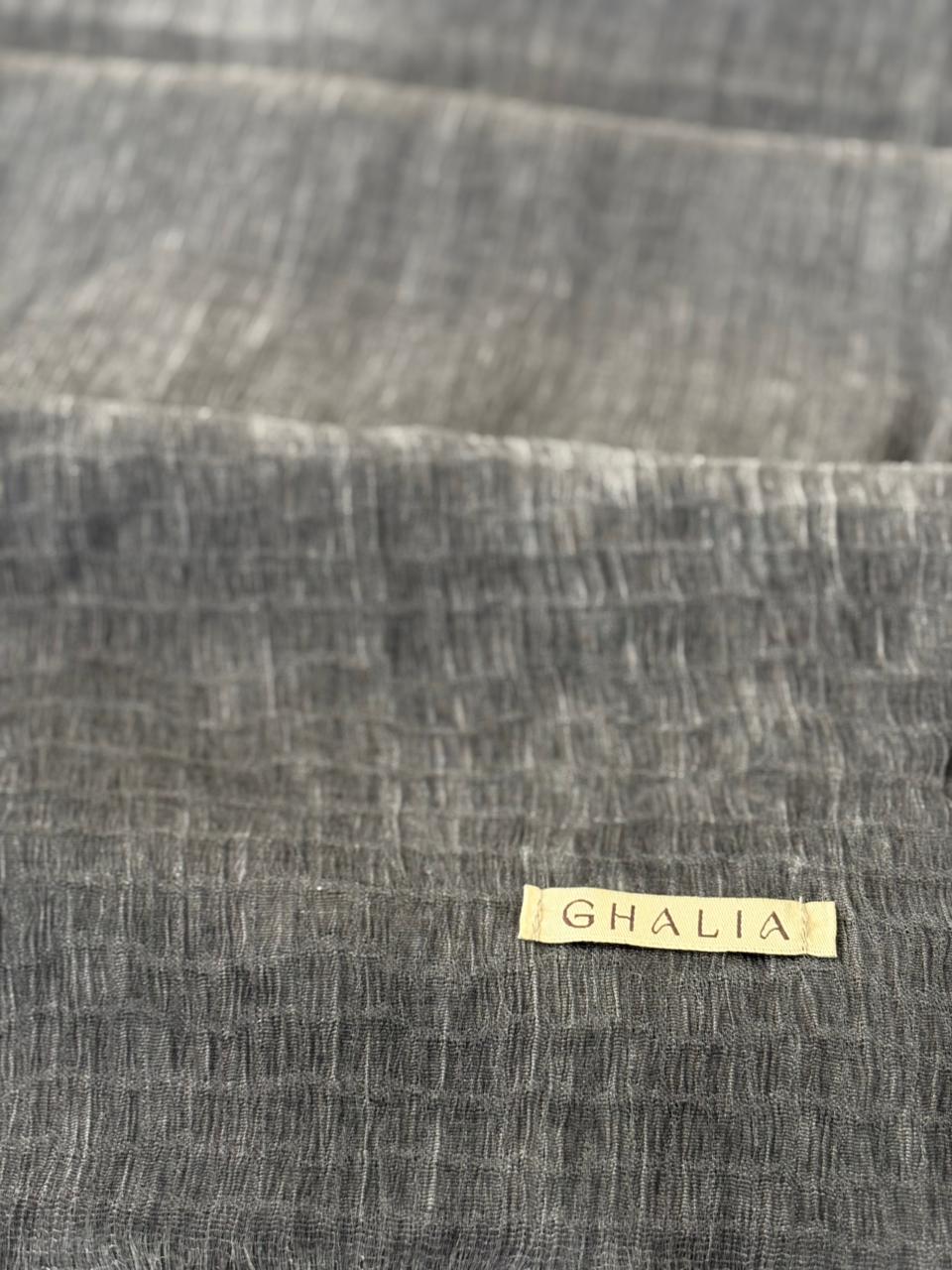 Dark grey Premium square cotton crinkle