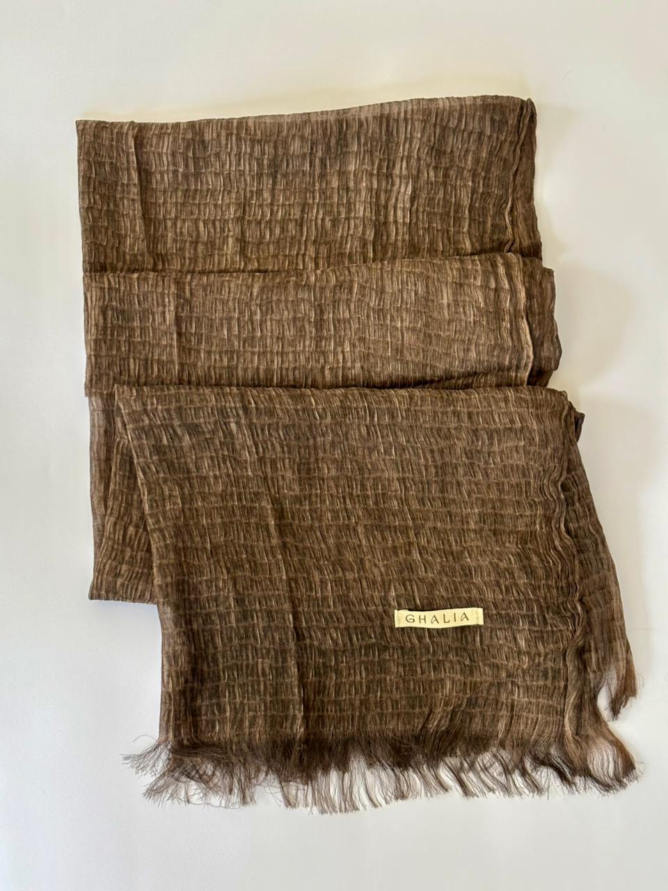 Brown Premium square cotton crinkle