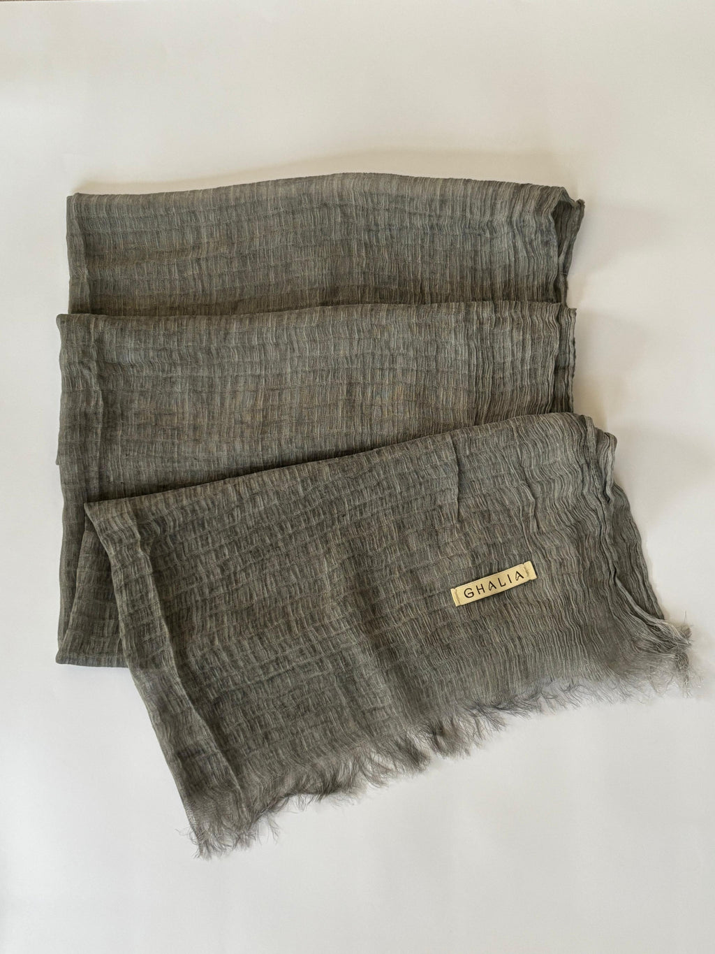 Grey Premium square cotton crinkle