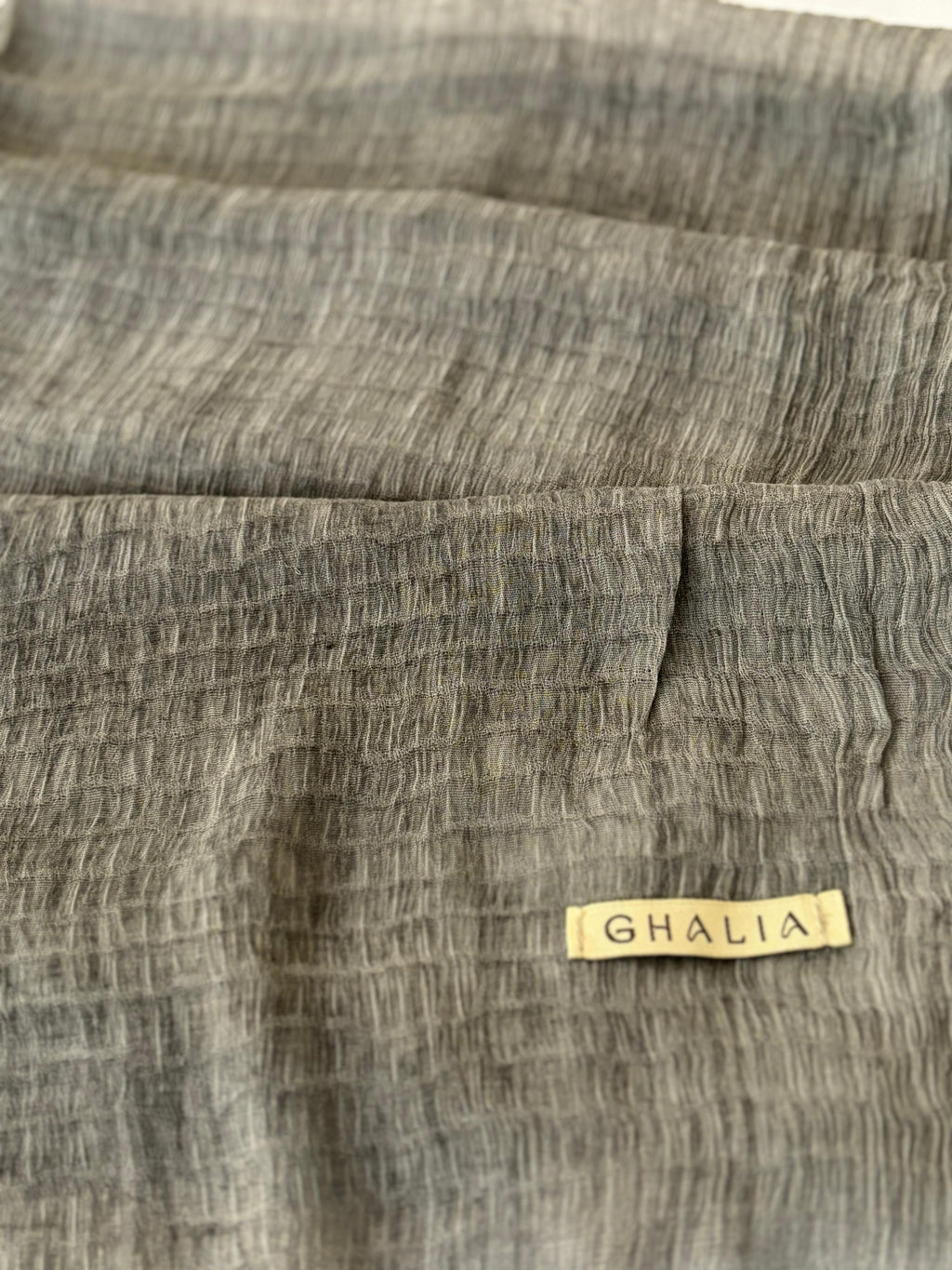 Grey Premium square cotton crinkle