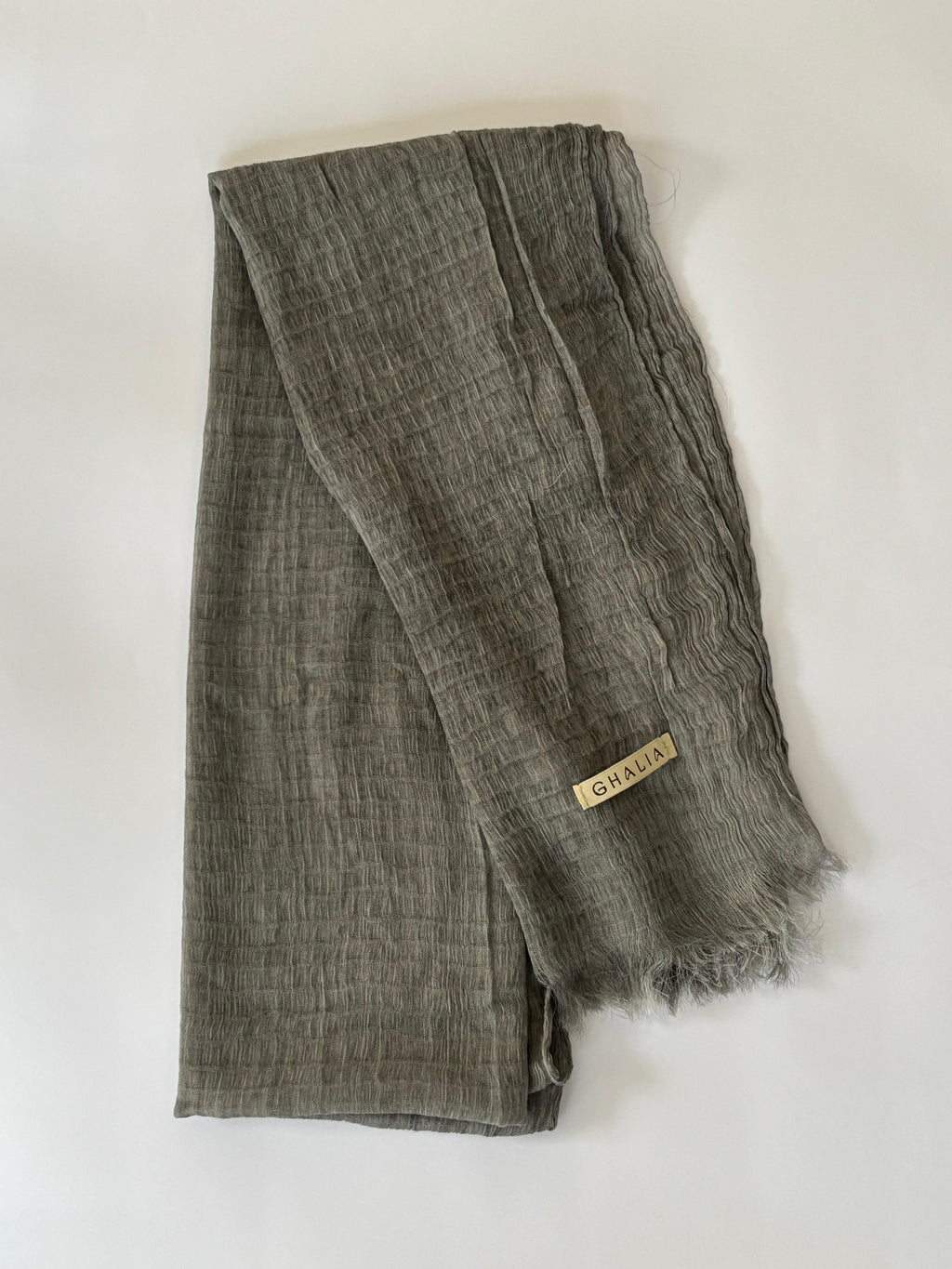 Grey Premium square cotton crinkle