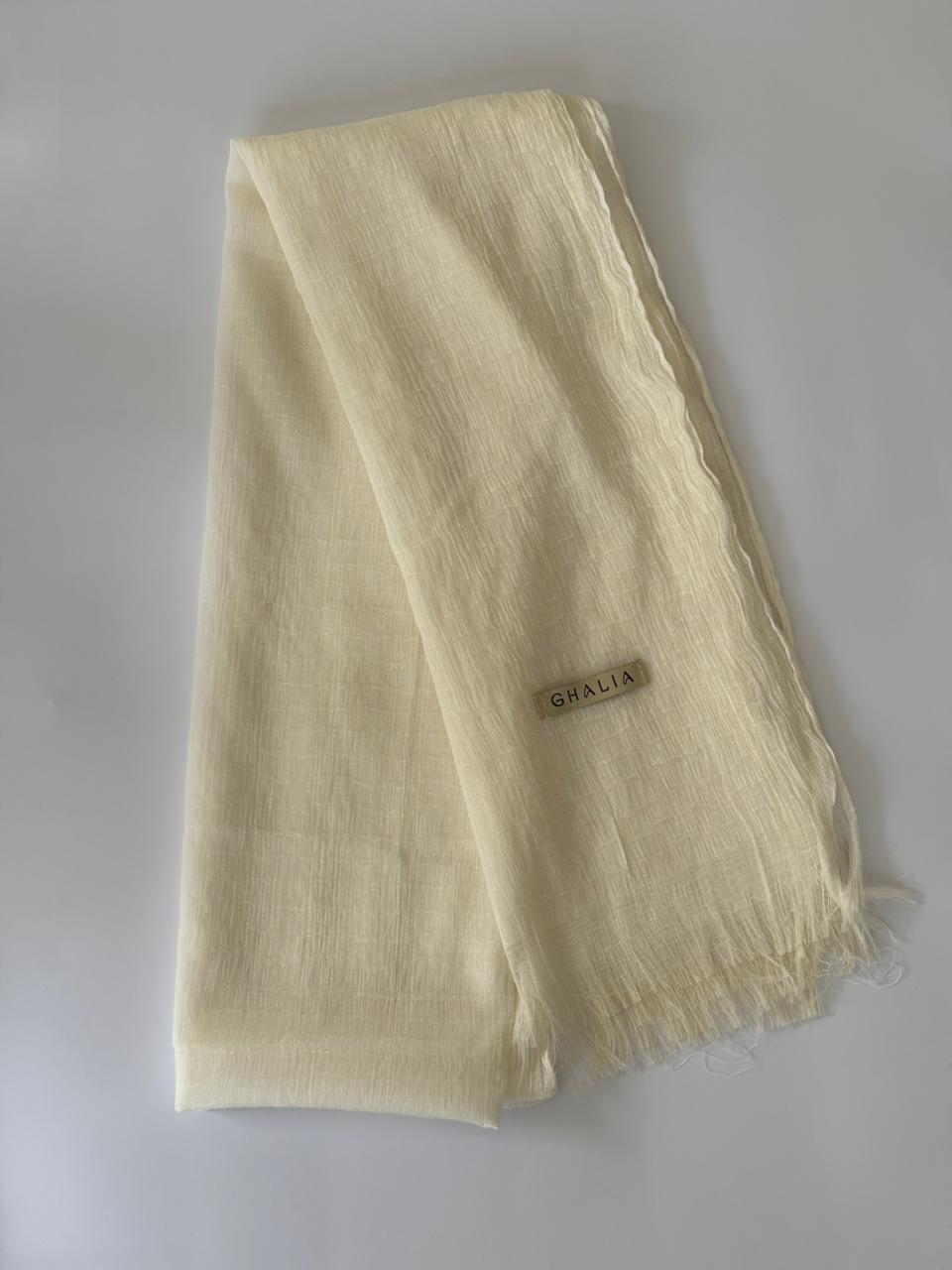 Off white Premium square cotton crinkle